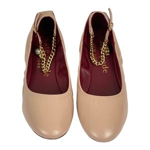 Kate Spade Crush Flats With Chain Leather Size 9